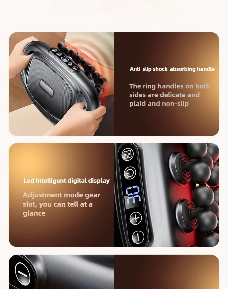 Fascia Gun Deep Tissue Muscle Massager - 32 Intensity Levels (Grey) Fascia Gun Tidesmit