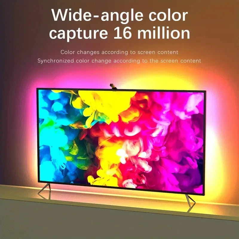TV Led Backlight RGBIC LED Strip Lights with Camera Sensor App Control Music Sync Smart RGB Light for Gaming Atmosphere Lighting