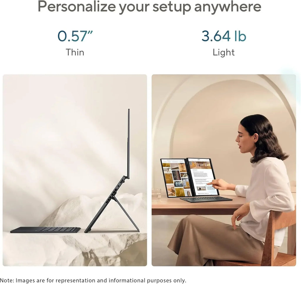 ASUS Zenbook Duo Dual Laptop, Intel Ultra 9-285H, 32 GB LPDDR5X RAM, 4 TB PCIe SSDIntel Arc Graphics, Backlit Keyboard, W11 Pro