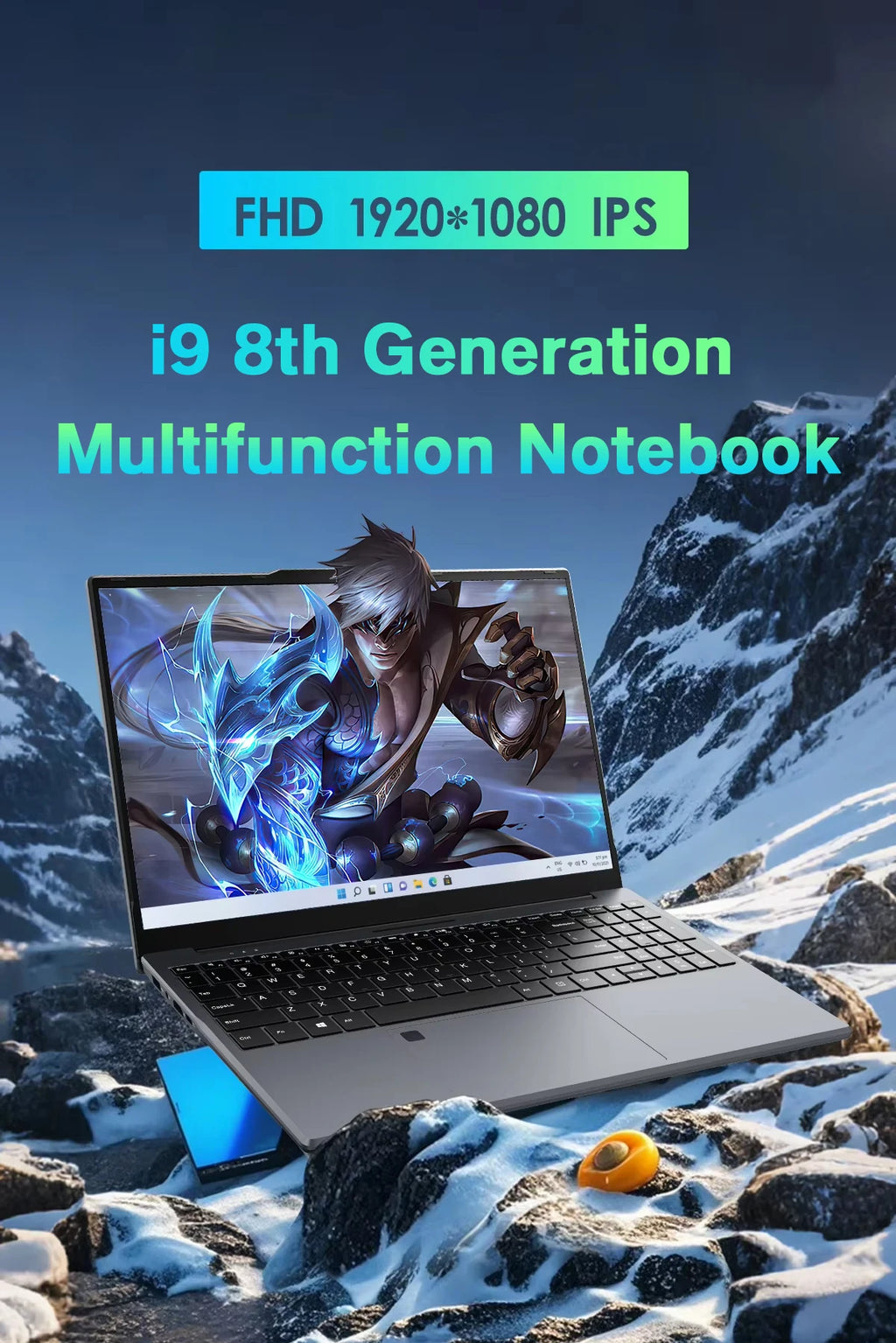 Fingerprint Unlock Notebook Computer Backlight Windows 11 Laptop Intel Core I9 10980HK 16GB RAM 1TB SSD 15.6' Business Computer