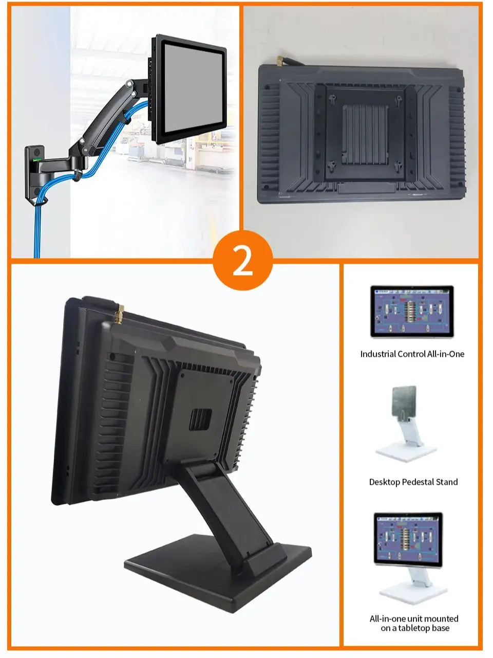15 inch Industrial Touch Panel PC IP65 Waterproof I5-6200U 8+128G Win11 Touchable Computer Embedded Touch Screen