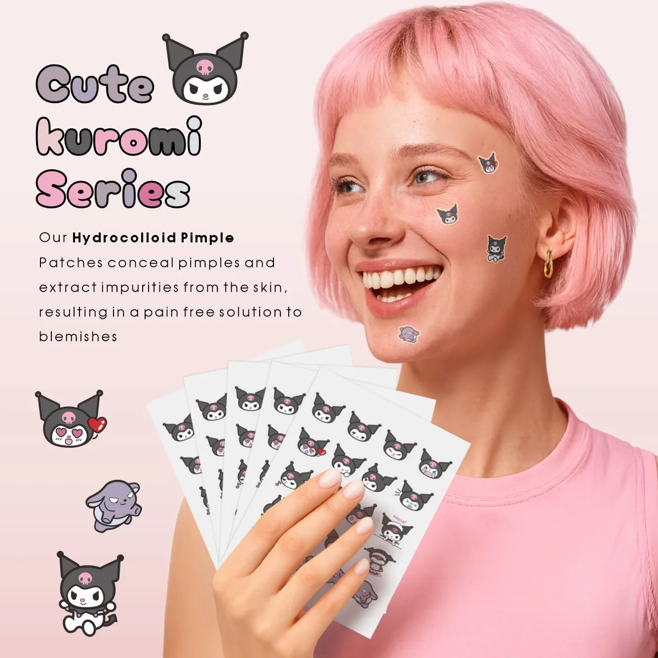 Acne patches, acne stickers, facial acne patches, concealer, concealer stickers 100PCS hello kitty