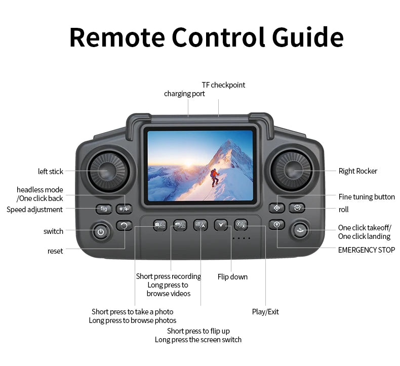 Mini Foldable Camera Drone with 4K Video - Compact Beginner Quadcopter Tidesmit