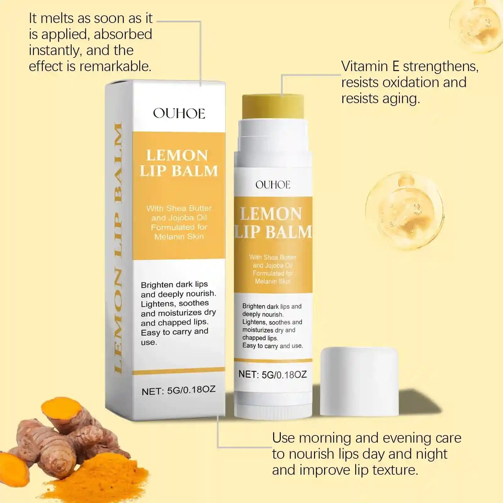 Dark Lip Lightening Balm – Moisturizing Exfoliating Lip Treatment Lip Care Tidesmit