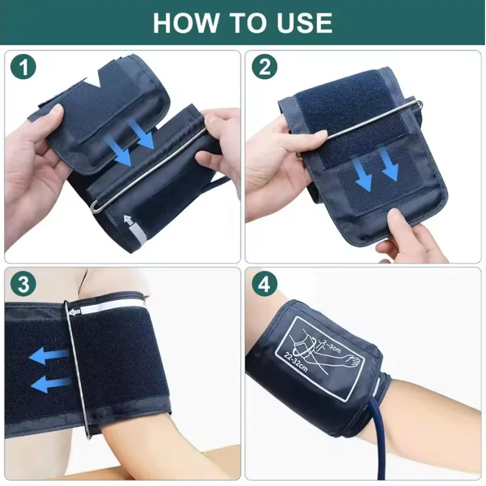Arm Blood Pressure Monitor Pressure Sensor Monitor BP Equipment Automatic Tonometer Digital Tensiometer LED Display Arm Cuff