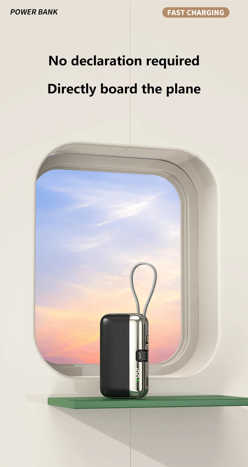 20000mAh Portable Charger with Built-in Cable - Fast Charging PD Tidesmit