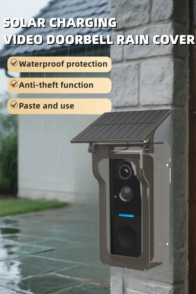 Tuya 1080P Doorbell Camera WIFI with Solar Cover 2-way Audio Intercom Video Motion Detect Waterproof Outdoor Wireless Doorbell