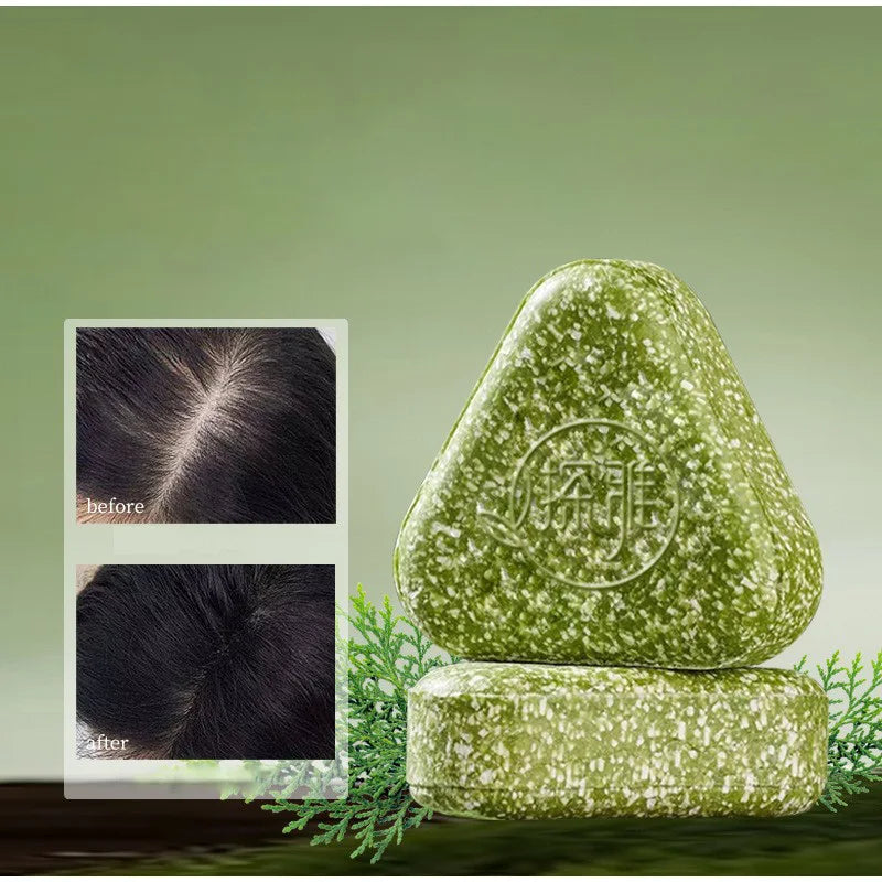 Hair Strengthening Nourishing Shampoo Soap,Oriental Arborvitae Usman Herbal Extract Anti Hair Loss,Face Wash Clean Handmade Soap