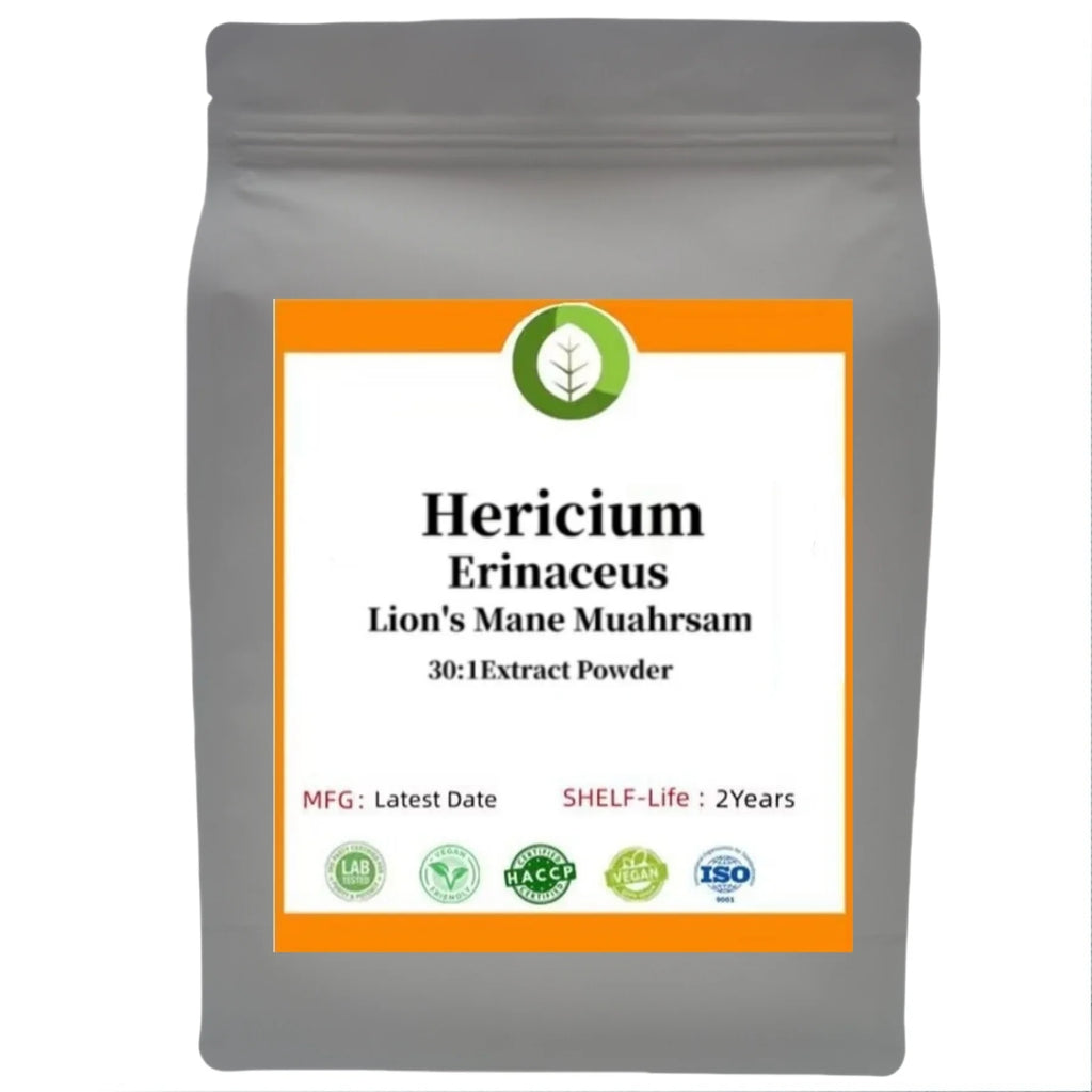 Customized Proportion Lions Mane Mushroom Extract Powder Packaging Bulk Hericium Erinaceus Out Packing Aluminum Foil Bag