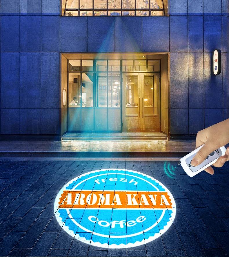 Custom Avatar Gobo Advertising Outdoor Lights IP67 Waterproof Rotating LED Logo Projector for Storefront & Shop Entrance Floor