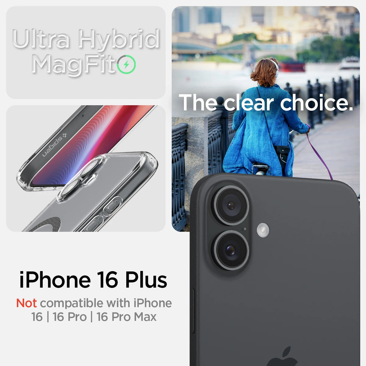 iPhone 16 Plus MagSafe Hybrid Case: Military-Grade Drop Protection Tidesmit