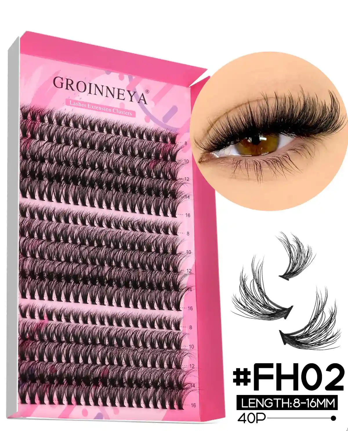 DIY Lash Extension Kit with Bond and Seal - Pro Cluster Set Lip Care Tidesmit