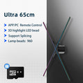 Ultra HD Naked Eye 3D Holographic Fan 100cm Shop Bar Commercial Advertising Light Support Wireless Upload Video Cloud Controll