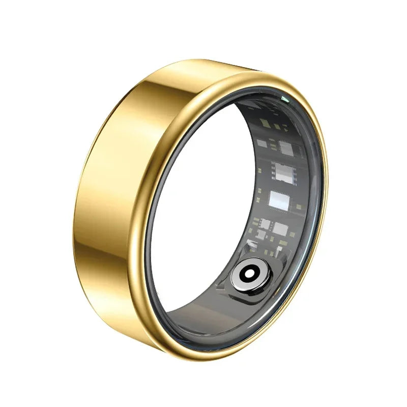 Smart Health Tracker Ring - Heart Rate & Oxygen Fitness Monitor Gold Tidesmit