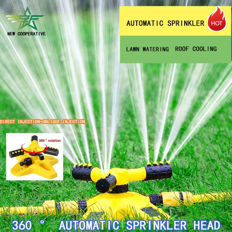 360 Degree Rdotating Automatic Sprinkler For Garden Greening Lawn Spraying Vegetable Garden Watering And Irrigation