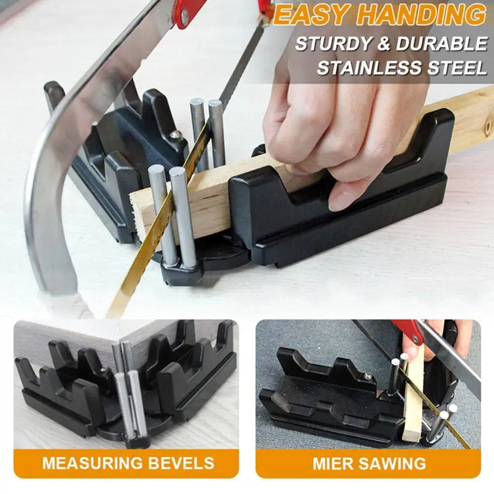 2 In 1 Miter Measuring Cutting Tool Bevel Gauge and Mitre Box Measuring Cutting Tool Measure Bevels and Miter Sawing Angle Cutti