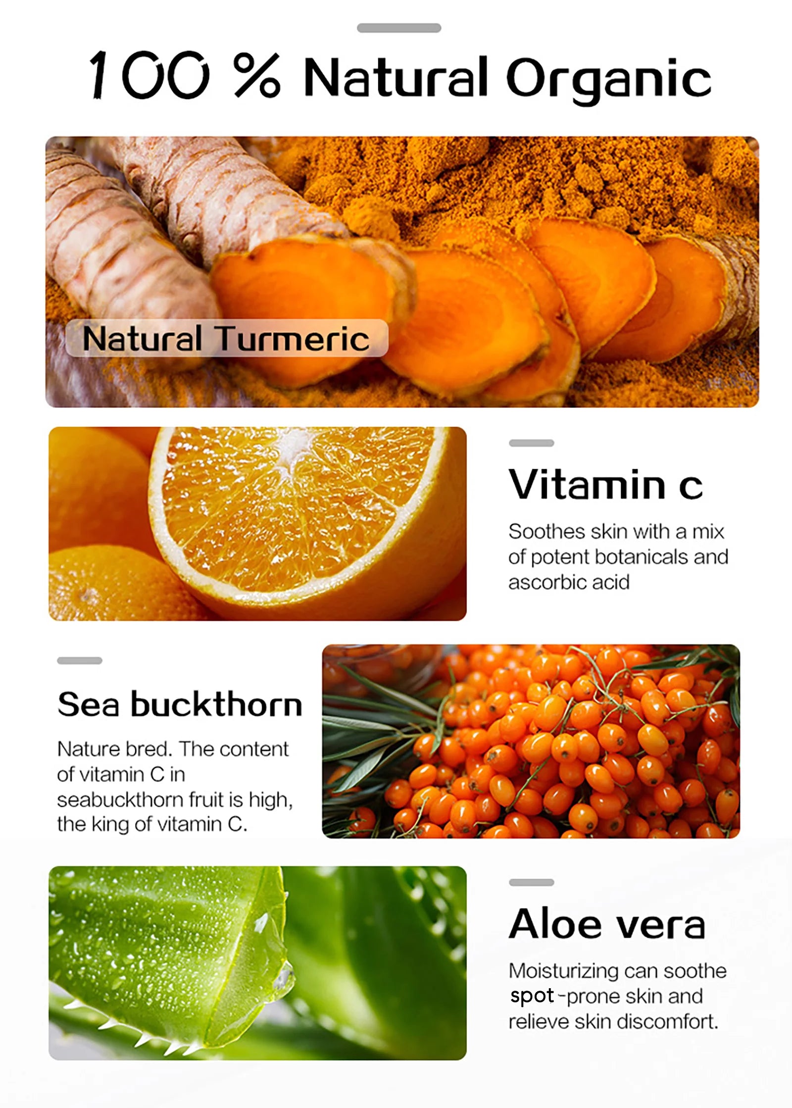 Organic Turmeric Skin Care Kit, Brighten, Clean, Remove Darkness, Spots, Acne, Lighten, Hydration, Exfoliate, Even Skin Tone