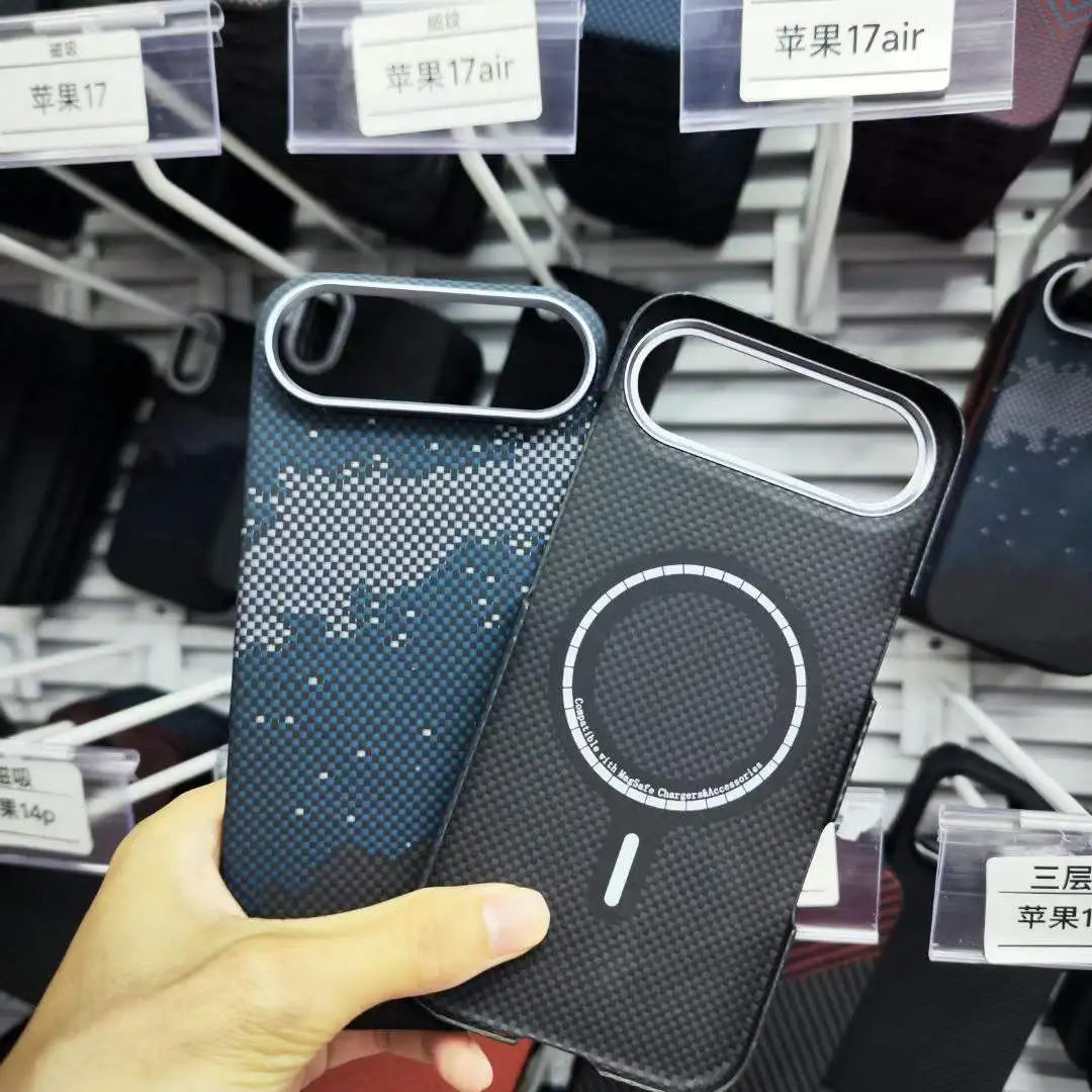 iPhone 17 Air Kevlar Case - Slim Aramid Fiber Shock-Absorbing Cover SKY BLUE iPhone Air Tidesmit