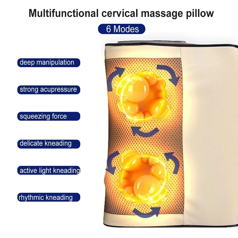 Back Neck Massager with Infrared Heat - Deep Tissue Kneading Therapy Relaxation Treatment Tidesmit