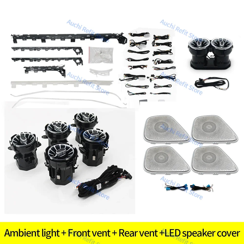 Mercedes Benz 64 Color RGB LED Ambient Air Vent Interior Upgrade Kit W177 W118 Suit 3 CN Tidesmit
