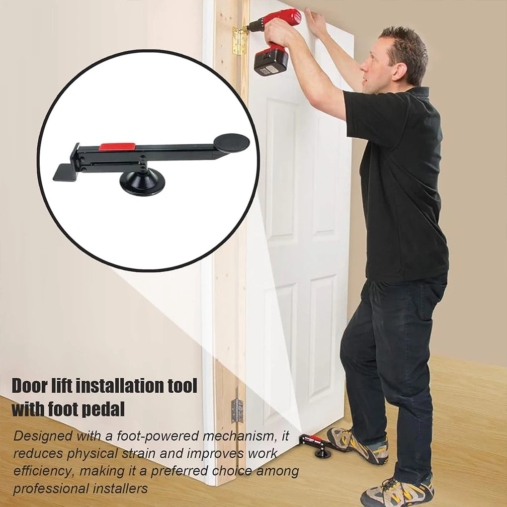 Professional Effortless Wooden Door Lifter Pedaled Lifting Device Household Woodworking Door Quick Installation Auxiliary Tools