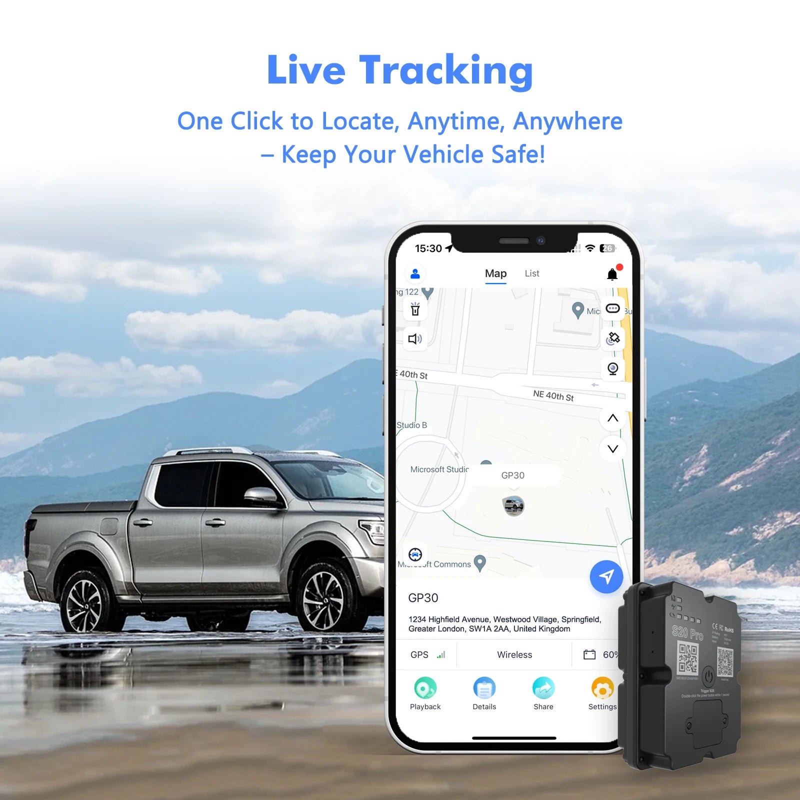 Wholesale Hidden 4G GPS Tracker 5M Accuracy Real-Time Tracking Device for Car/Truck/Motorcycle with Paid App Alert & Geo-fencing
