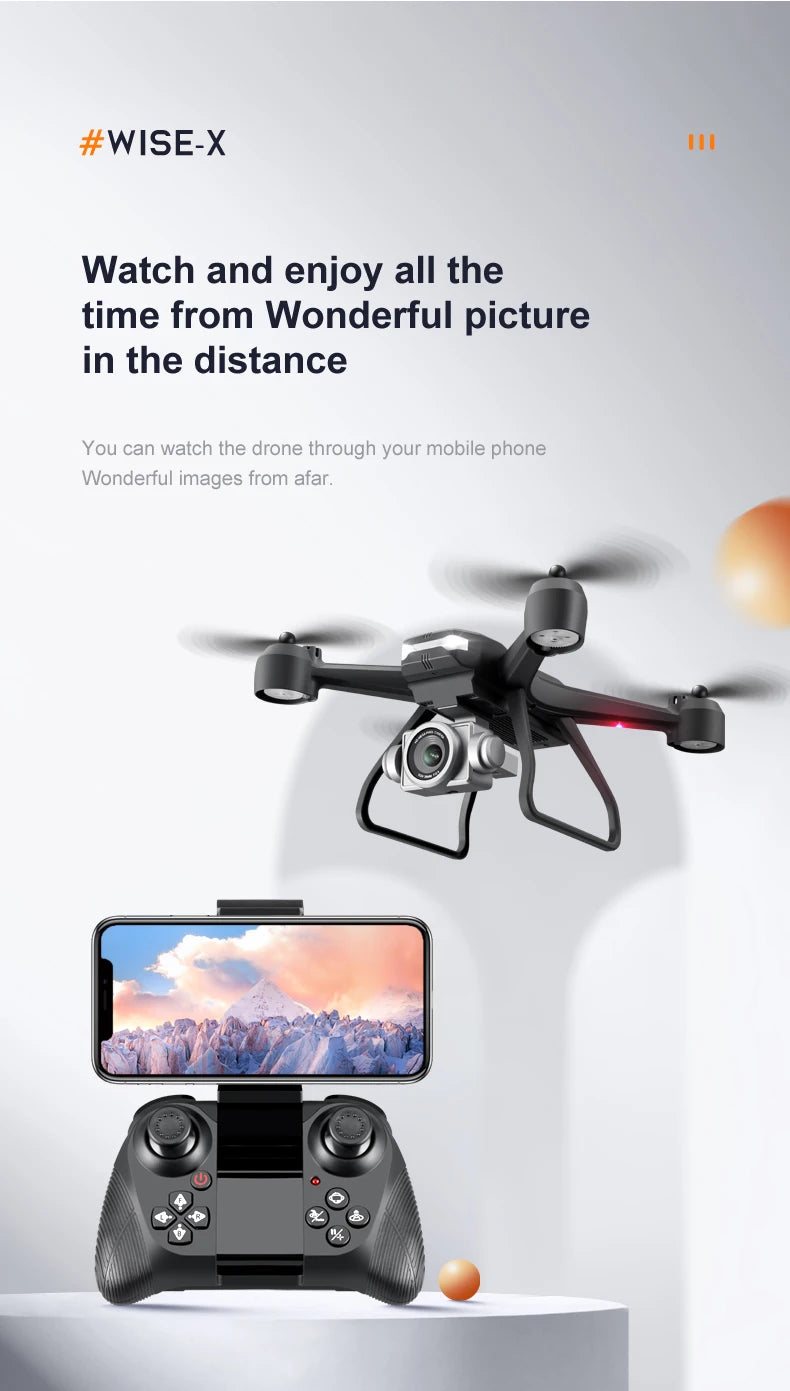 4K Dual Camera Drone: Foldable Beginner GPS Drone with Height Hold Tidesmit