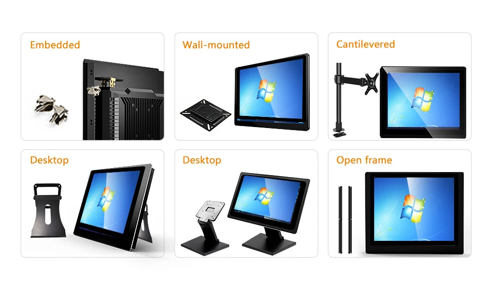 15 inch Industrial Touch Panel PC IP65 Waterproof I5-6200U 8+128G Win11 Touchable Computer Embedded Touch Screen