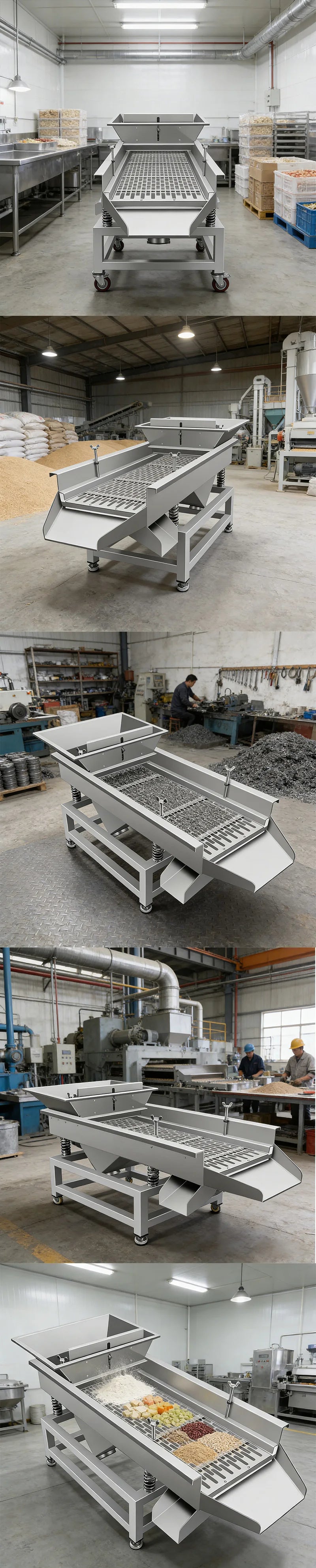 Custom Wheat Sifter Household Impurity Linen Commercial Screens Vibro Removal Multi-function Circular Vibrating Screen