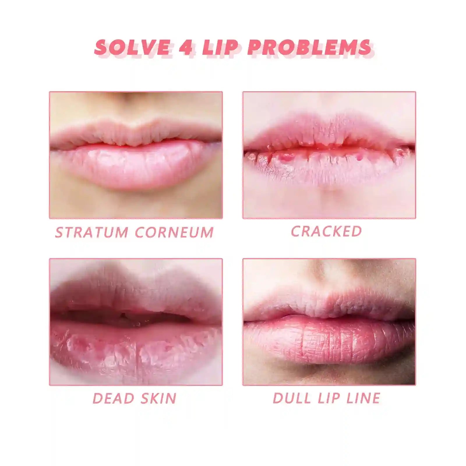 Peach Lip Scrub for Dry Cracked Lips - Exfoliating Lip Care Treatment Lip Care Tidesmit