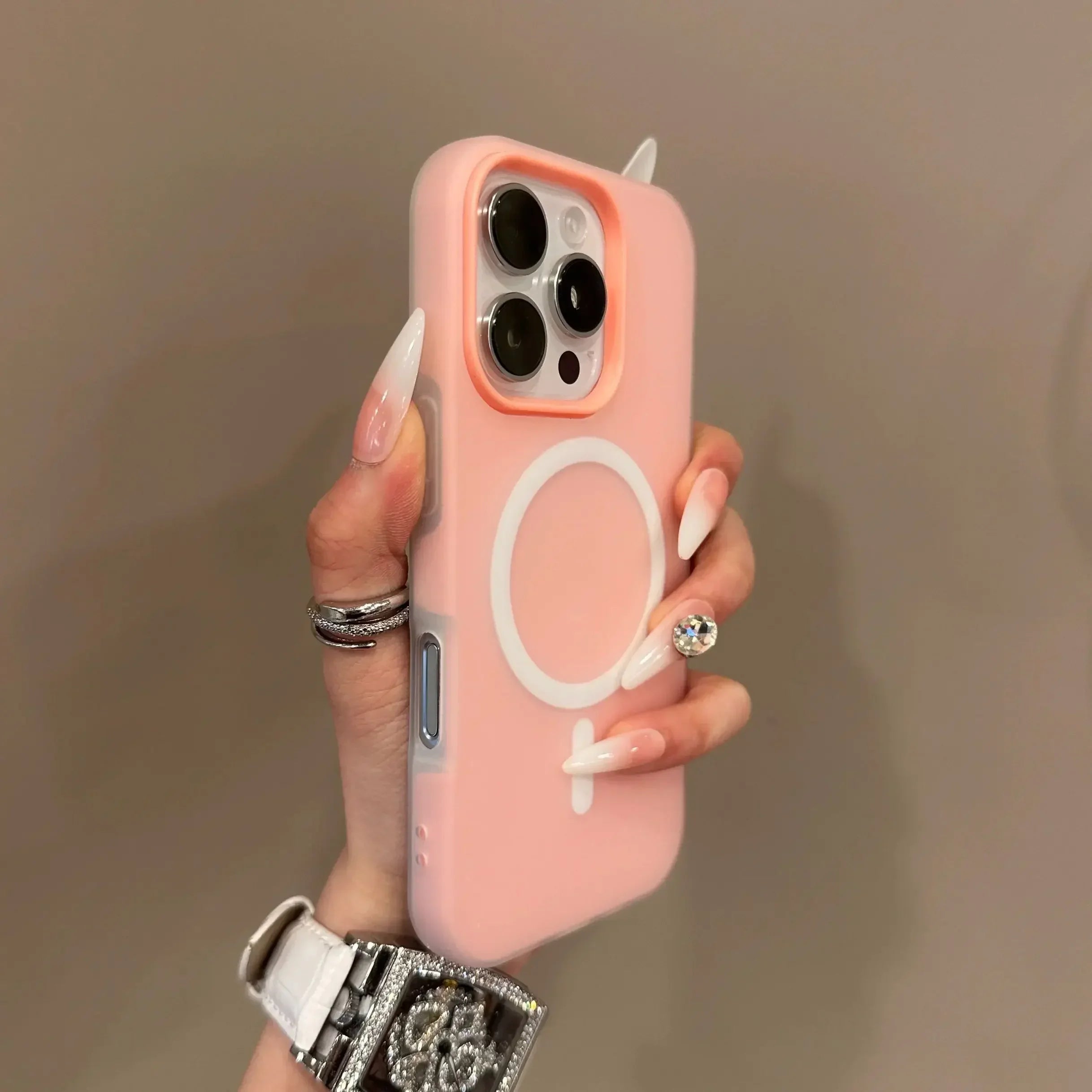 MagSafe Phone Case with Military-Grade Protection for iPhone Pink Tidesmit