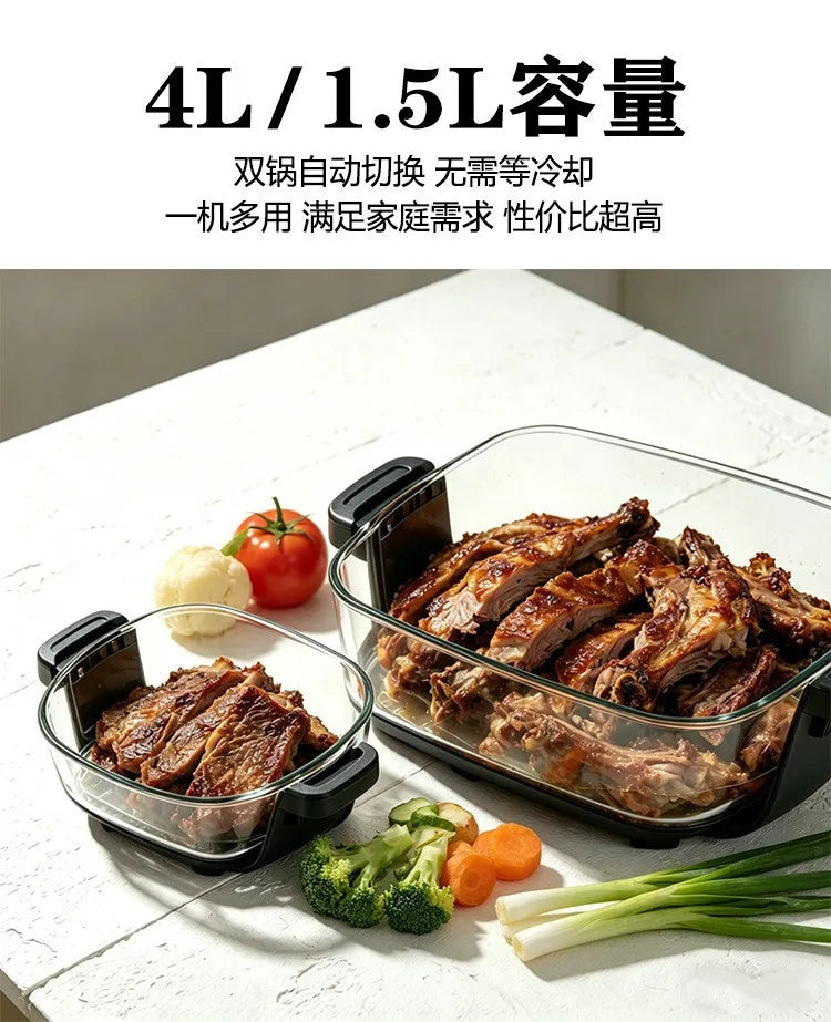 Color Screen Visible Air Fryer Glass Liner Chips Maker Multifunctional Home Oven