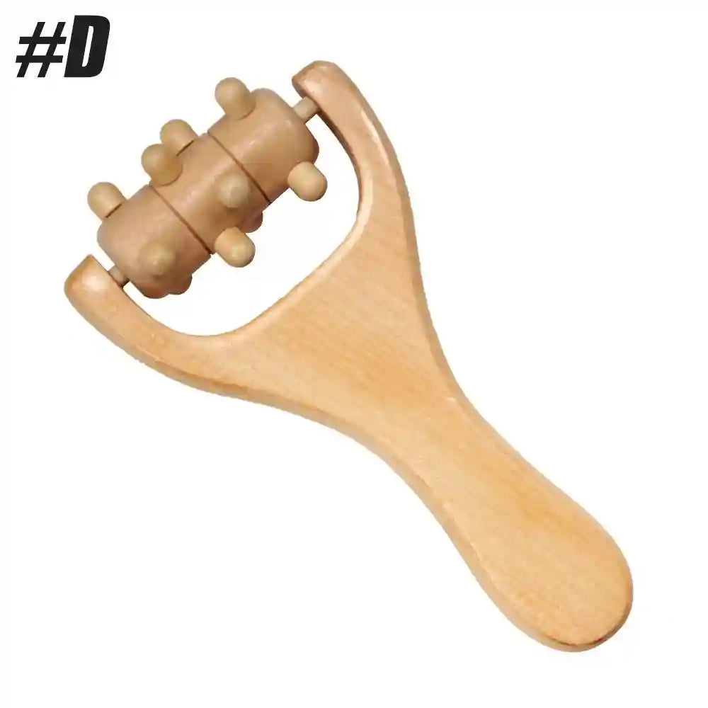 Wooden Face Massage Roller - Natural Lymphatic Drainage Tool by Tidesmit Massage Roller D Tidesmit