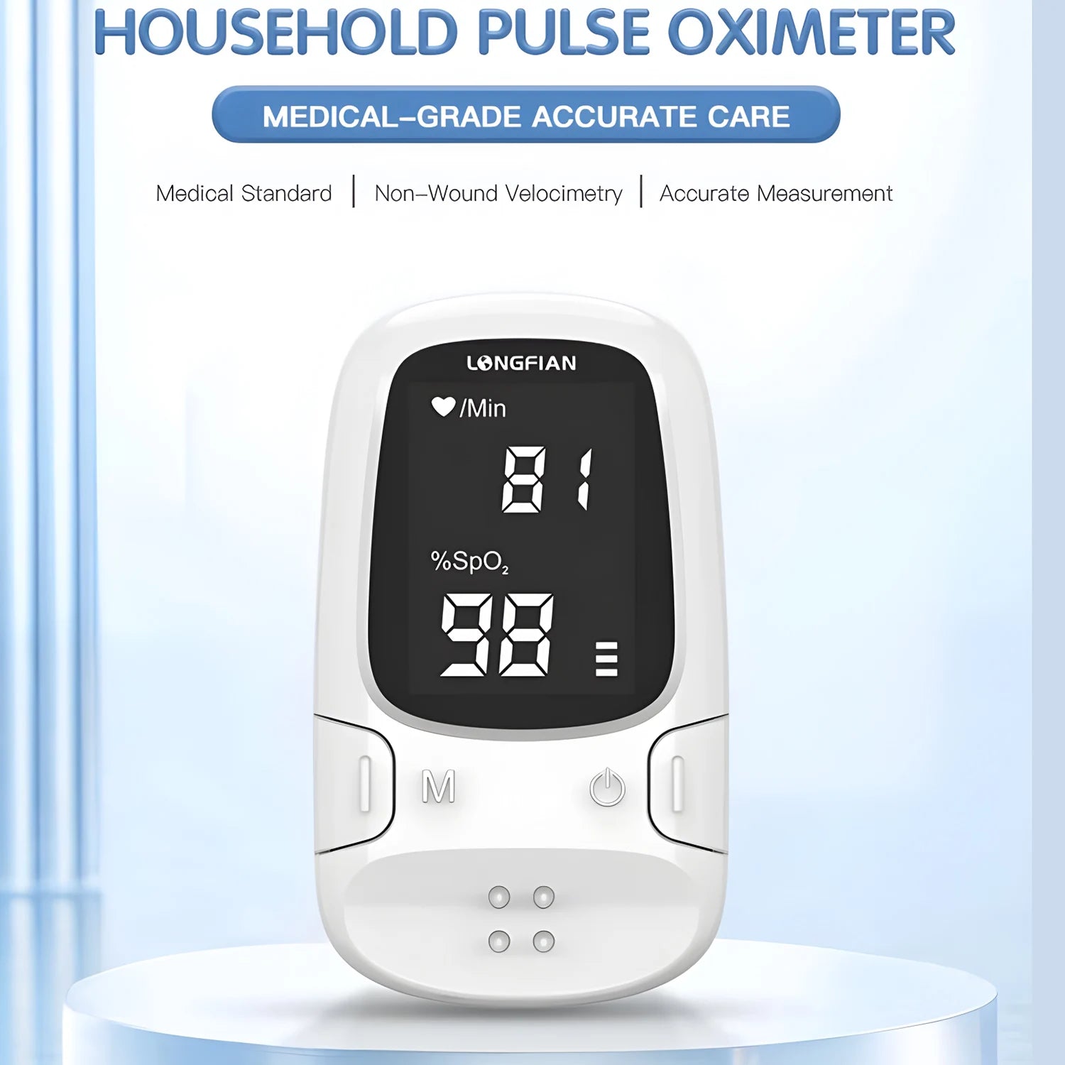 Portable Finger Pulse Oximeter Medical Mini Blood Oxygen Saturation Heart Rate Health Care Digital Oximeter for Home Adult Child