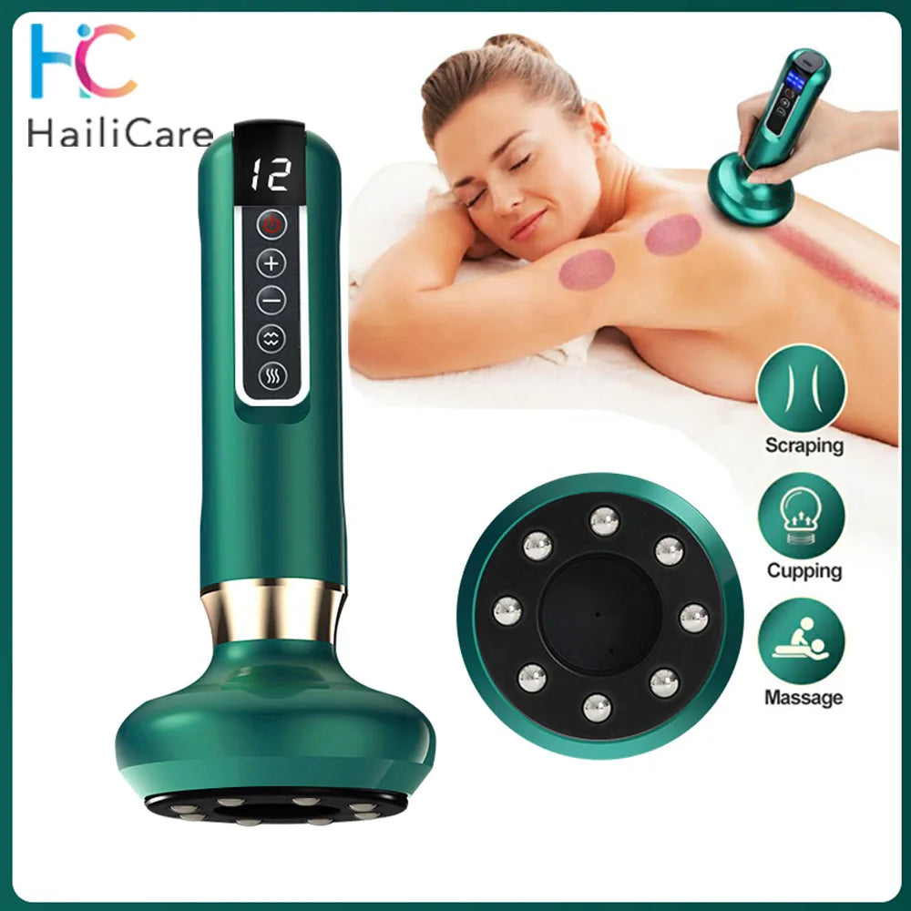 Electric Cupping Massager with Infrared Heat - 12 Gear Muscle Relief Body Shaping Massage Equipment Tidesmit
