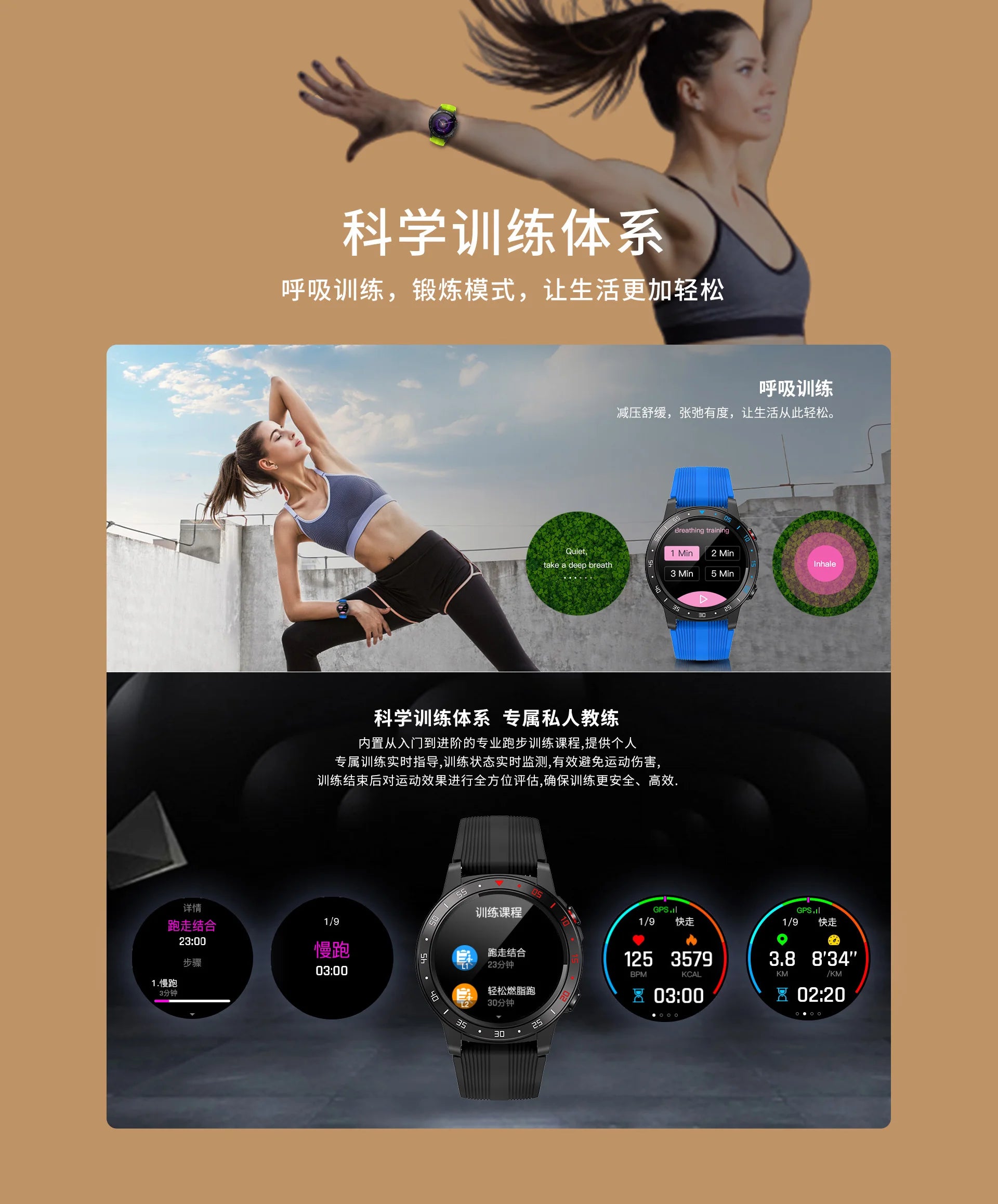 YLL-Sleep Monitor Universal Wear Os Full Touch Android Wifi Gps Sport M5 Smart Watch With Heart Rate Monitor Leather Band