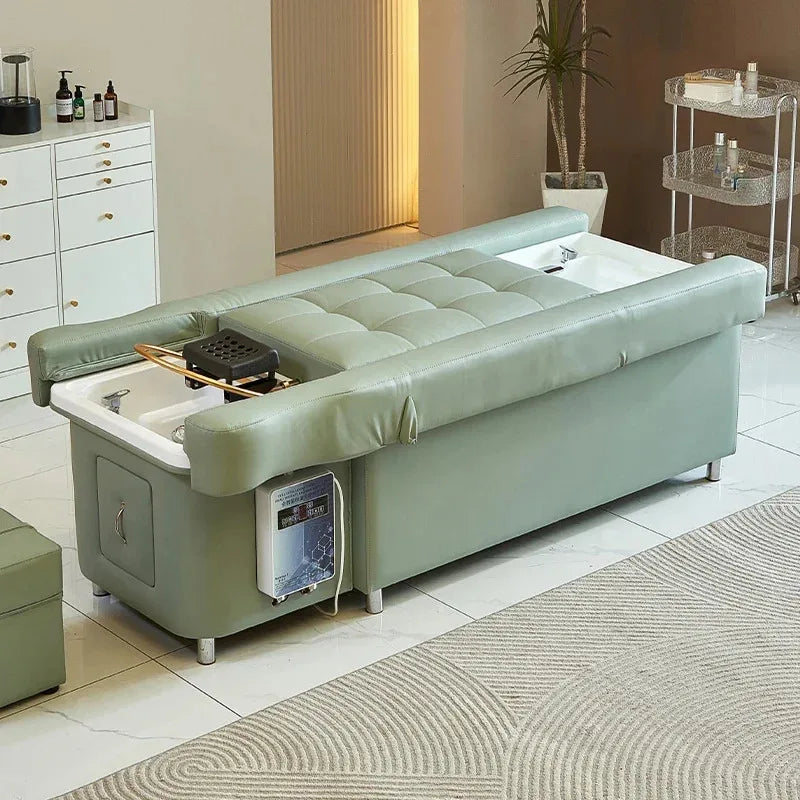 Electric Shampoo Massage Bed - Professional Salon Recliner with Heat Massage Chairs Tidesmit