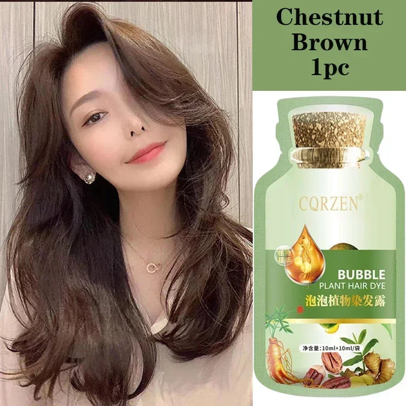 Hair Color Shampoo Cover Gray Hair 5 Minutes Change Hair Color Non-Irritating Hair Dye Shampoo DIY Fashion Hair Color Hair Care