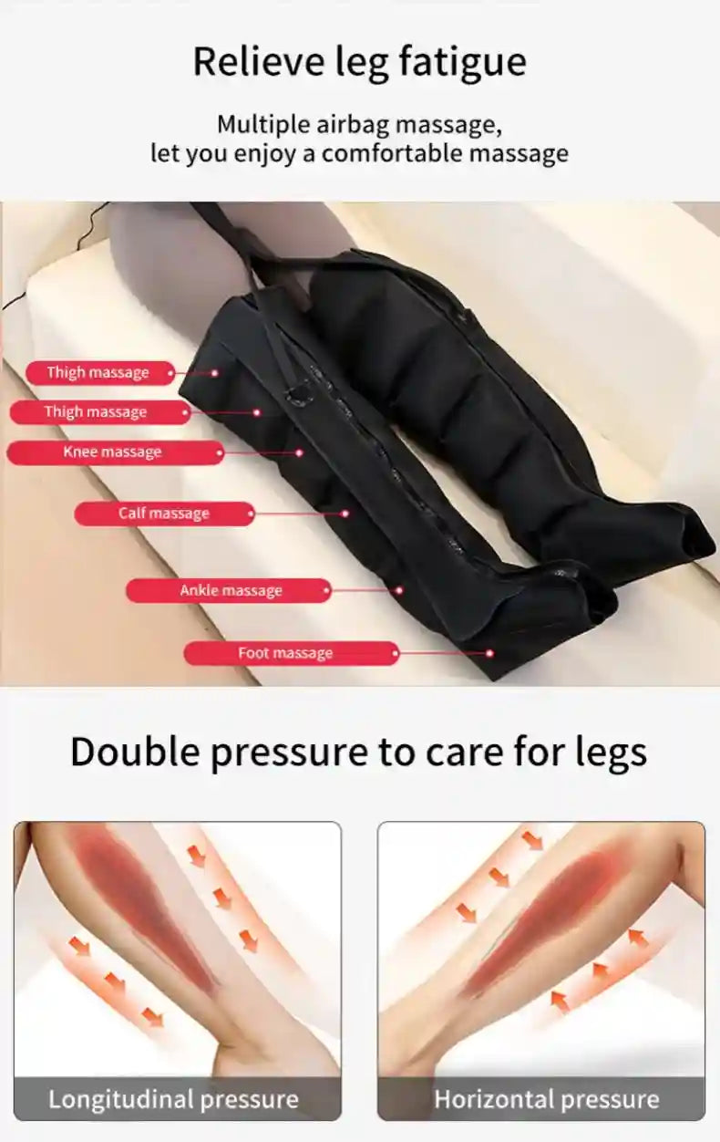 Electric Leg Massager With Remote Air Compression for Calf Therapy Relaxation Treatment Tidesmit