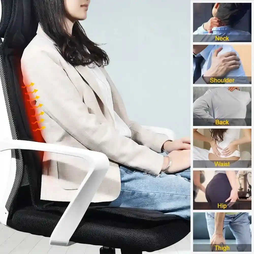 Electric Massager Cushion for Deep Tissue Muscle Relief with Heat Massage Roller Tidesmit