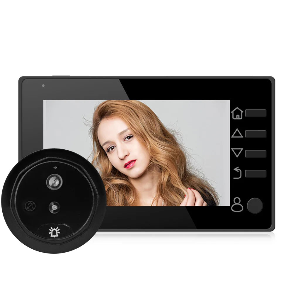 New 4.3 Inch Peephole 140° Smart Video Doorbells Door Viewer Camera Security Monitor 1080P HD Visual Doorbell