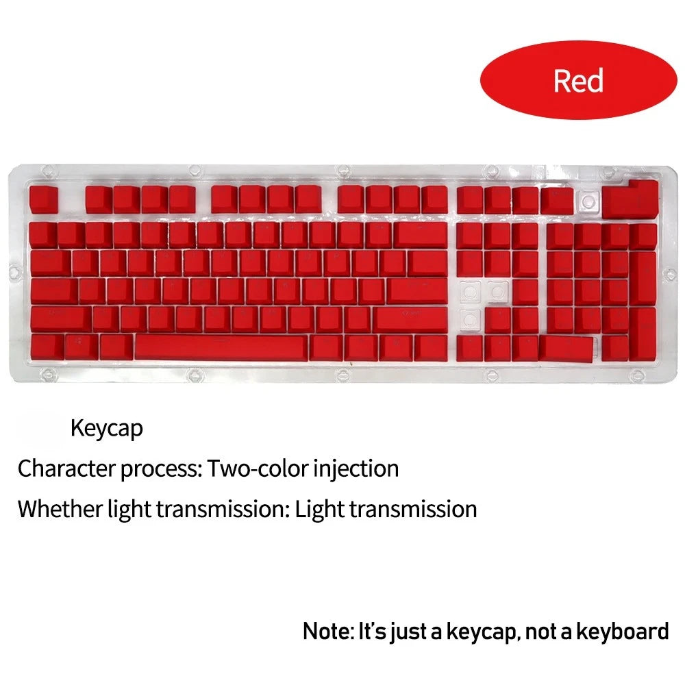 104 Key OEM Backlit Keycaps Set ABS Keycaps Double Shot Cyan White Key Caps for Mx Cherry Gateron Switch Mechanical Keyboard Kit