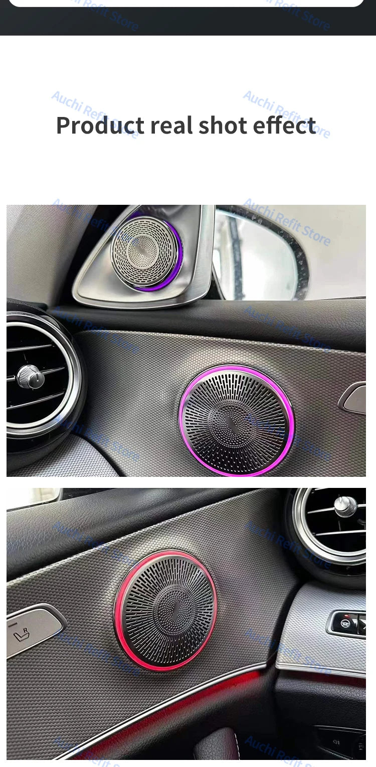 Mercedes Benz LED Speaker Cover Ambient Light - 64 Color Interior Trim Tidesmit