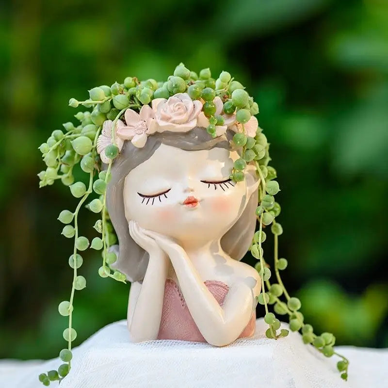 Fairy Succulent Flowerpot Desktop Ornament Succulents Plant Potted Green Plants Vase  Home Gardening