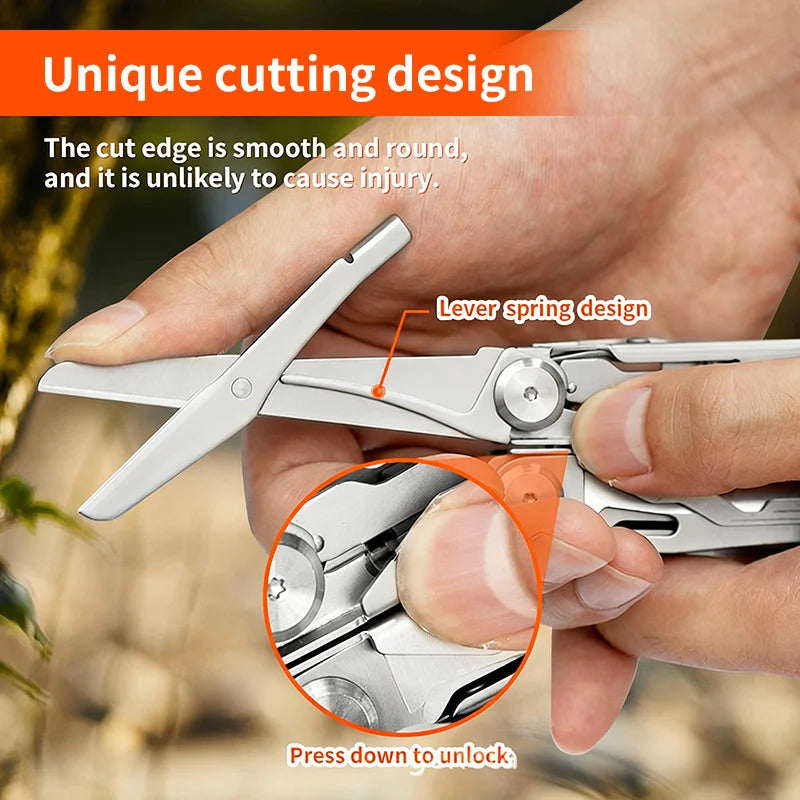 17 In 1 Mini Foldable Plier Multi Tool Folding EDC Multitool Screwdriver Pliers File Ruler Outdoor Hand Tool Sets