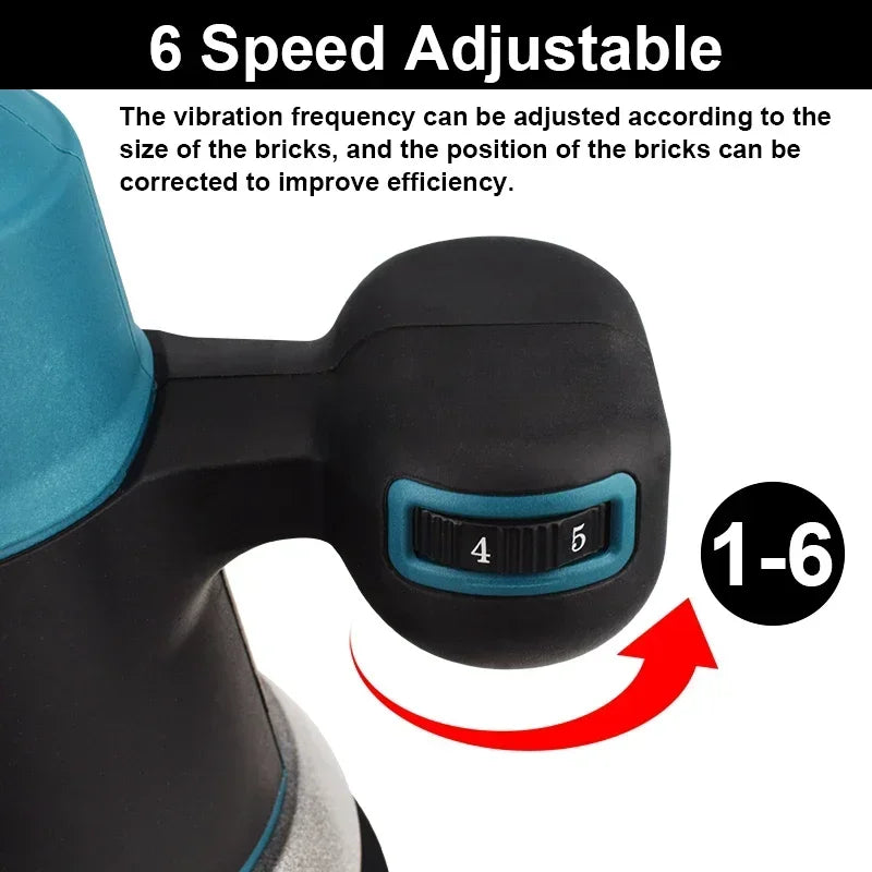 Gisam Cordless Tiler Vibrator Tiling Machine 6 Speed Automatic Tile Leveling Adjustment Absorb Tool For Makita 18V Battery Pin