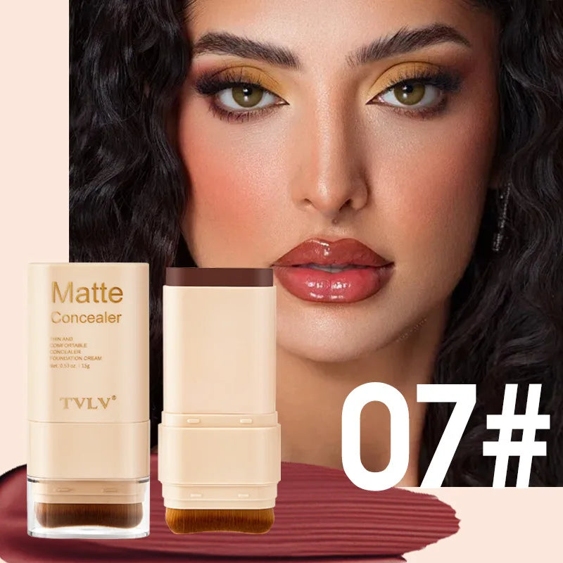Tidesmit Eraser Concealer Double-Head Foundation Stick swatch showing waterproof non-clogging face makeup texture