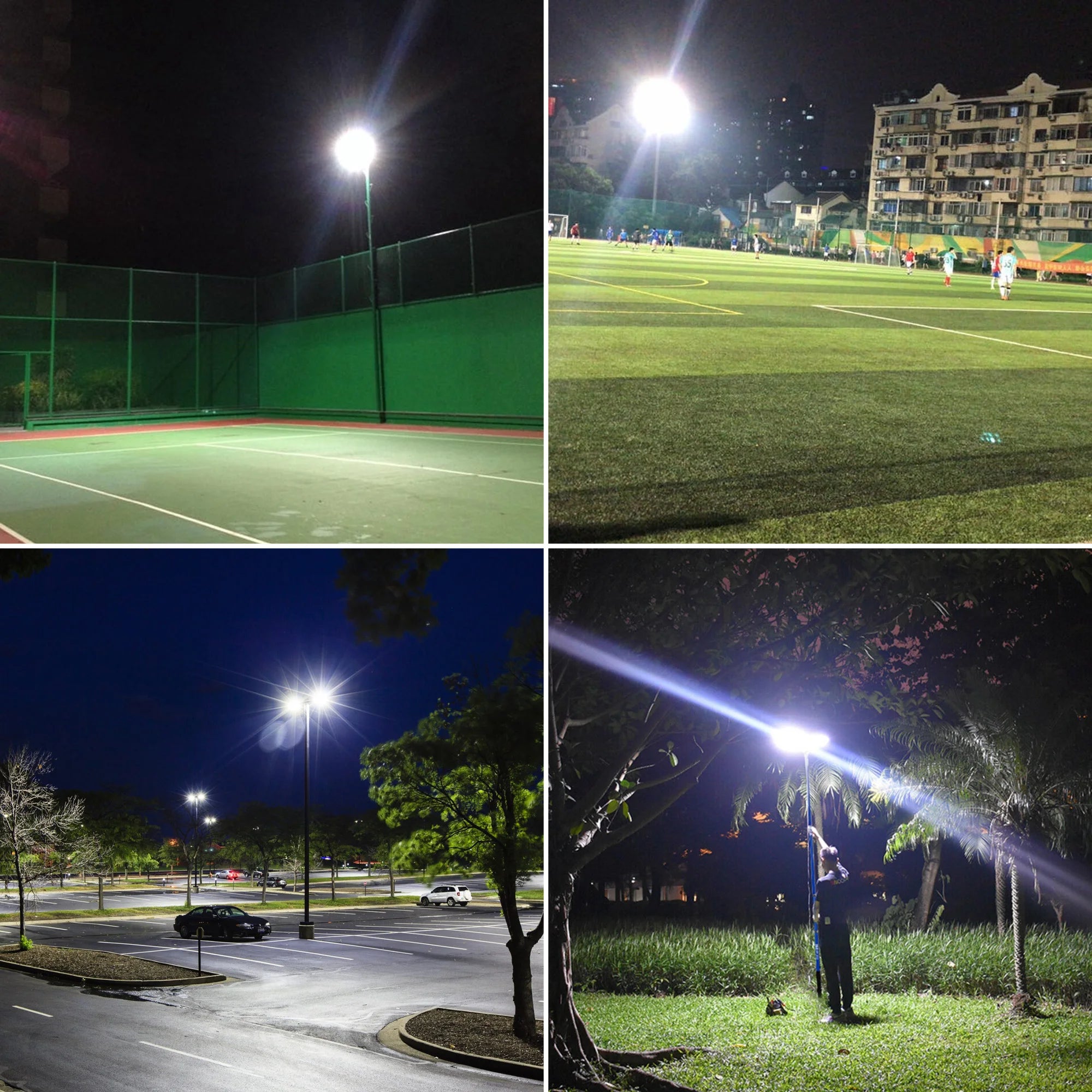 7000W Solar Street Light, 300000LM Ultra Bright Commercial LED Parking Lot Light, 6500K Daylight White, IP65 Waterproof, Dusk to Dawn Auto On/Off, Outdoor Solar Road Lighting for Yard, Parking Lot, Street