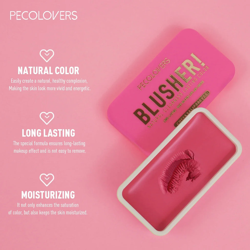Tidesmit Lasting Rose Orange cream blush texture close-up for soft mist radiant face makeup finish