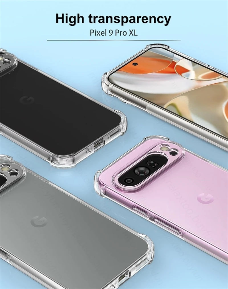 Google Pixel 9 Pro Slim Case | Shock-Absorbing TPU Transparent Cover Tidesmit